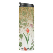 *~*フローラガーリーイエローピンクチューリップ金ゴールドグリッター タンブラー (回転右)