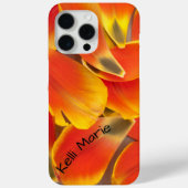 フローラガーリーオレンジチューリップ花花びら写真 Case-Mate iPhoneケース (裏面)