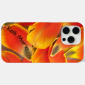 フローラガーリーオレンジチューリップ花花びら写真 Case-Mate iPhoneケース (裏面 (横))