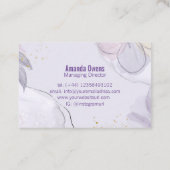 フローラガーリーパープル名刺 名刺 (裏面)