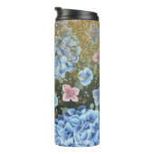 *~*フローラガーリーピンクブルーアジサイグリッター タンブラー (回転右)