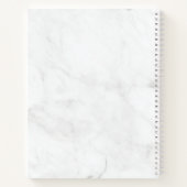 フローラガーリーブーケミントマーブルモノグラムイニシャル ノートブック (裏面)