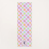 フローラガーリー付きレトロデイジーフラワーズジム ヨガマット (正面)