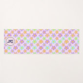 フローラガーリー付きレトロデイジーフラワーズジム ヨガマット (正面(横))