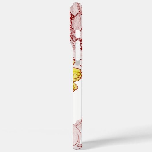 フローラガーリー名前をカスタムするイエローデイジーフラワー Case-Mate iPhoneケース (裏面 / 左)