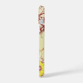 フローラガーリー名前をカスタムするイエローデイジーフラワー iPhone 15ケース (左側面)