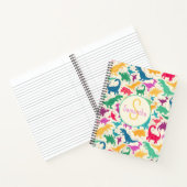 フローラガーリー恐竜シルエット女子 ノートブック (内部)