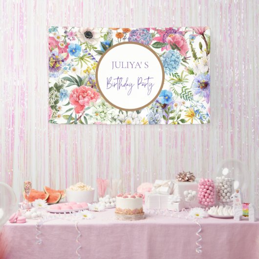 フローラガーリー誕生会 横断幕 (パーティー)