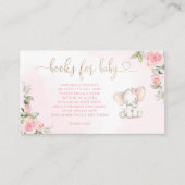 フローラガールエレファントブックベビーチケット エンクロージャーカード (正面)