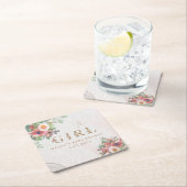 フローラガールシャワー スクエアペーパーコースター (インサイチュ)