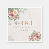 フローラガールシャワー スタンダードカクテルナプキン (正面)