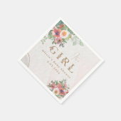 フローラガールシャワー スタンダードカクテルナプキン (角)