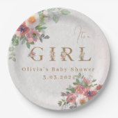フローラガールシャワー ペーパープレート (正面)