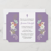 フローラガールズドーターファーストパーソナライズされたコミューン 招待状 (正面)