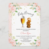 フローラガールズビールベビー醸造ベビーシャワー 招待状 (正面/裏面)