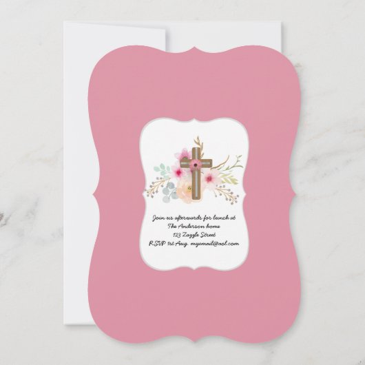 フローラガールズファースト聖体拝領招待状シック 招待状 (裏面)