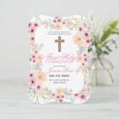 フローラガールズファースト聖体拝領招待状シック 招待状 (スタンド正面)