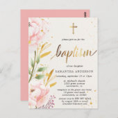 フローラガール洗礼招待状 ポストカード (正面/裏面)