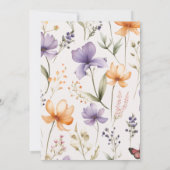 フローラガール誕生日 |ワイルド&オンダーフル 招待状 (裏面)