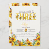 フローラガール誕生日 |誕生日 招待状 (正面/裏面)