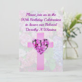 フローラキかわいらしリスト第90誕生日招待状 招待状 (スタンド正面)