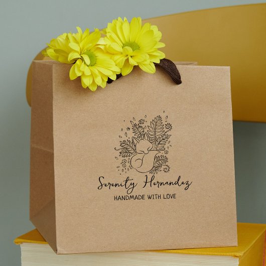 フローラキツネカスタム手作りラブメイド ラバースタンプ