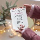 フローラキツネベビーシャワー招待状 招待状