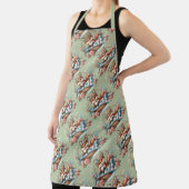 フローラキツネ入りカゴと花 エプロン (インサイチュ)