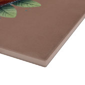 フローラキツネ植物木版画 カッティングボード (角)