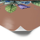 フローラキツネ植物木版画 ポスター (コーナー)