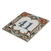 フローラキャッツカスタムハウスナンバープレート標識 タイル (側面)