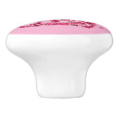 フローラキャットシルエットアートフォキャンバスプリントプリント セラミックノブ (側面)