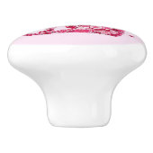 フローラキャットシルエットアートフォキャンバスプリントプリント セラミックノブ (側面)