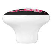 フローラキャットシルエットアートフォキャンバスプリントプリント セラミックノブ (側面)