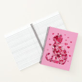 フローラキャットシルエットアートフォキャンバスプリントプリント ノートブック (内部)