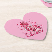 フローラキャットシルエットアートフォキャンバスプリントプリント ペーパーコースター (アングル)