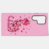 フローラキャットシルエットアートフォキャンバスプリントプリント SAMSUNG GALAXYケース (裏面横)