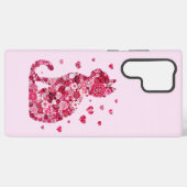 フローラキャットシルエットアートフォキャンバスプリントプリント SAMSUNG GALAXYケース (裏面横)