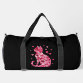 フローラキャットプリントカットソーバッグ ダッフルバッグ (裏面)