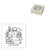 フローラキャット蔵書票 ラバースタンプ (押印)