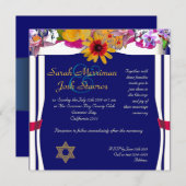 フローラキャノピーユ結婚ダヤ人 招待状 (正面/裏面)