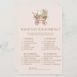 フローラキャリッジあなたの携帯電話の赤ちゃんシャワーゲーム