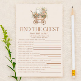 フローラキャリッジはゲストの赤ちゃんシャワーゲームを見つける