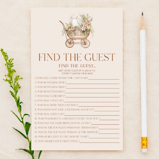 フローラキャリッジはゲストの赤ちゃんシャワーゲームを見つける (クリエイターアップロード済み)