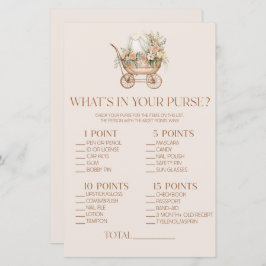 フローラキャリッジ財布の赤ちゃんシャワーゲーム