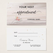 フローラキャンドルアポイントメントカード (正面&裏面)