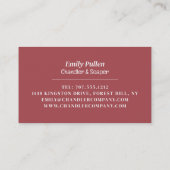 フローラキャンドル、キャンドル&ソープメーカー 名刺 (裏面)