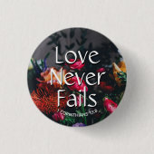 フローラキリスト教の愛はバレンタインに失敗しない 缶バッジ (正面)