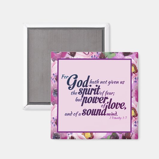 フローラキリスト教聖書聖なる書物、 経典信仰引用文 マグネット (正面/裏面)