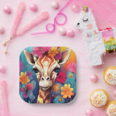 フローラキリンポートレート-9321 ペーパープレート (パーティー)